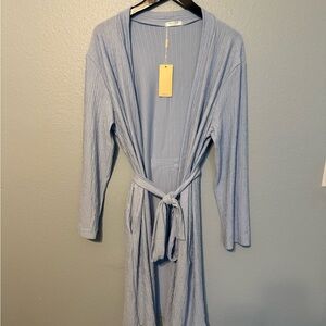 Elegant Light Blue Women's Robe